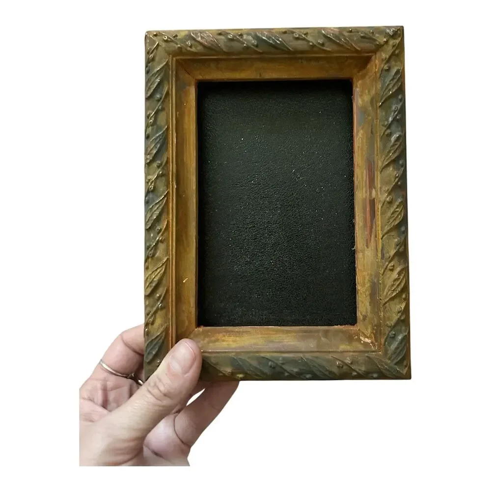 Rustic reclaimed wood frame antique wall decor home art photo renaissance 4x6